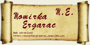 Momirka Ergarac vizit kartica
